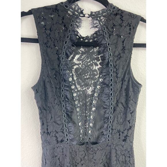 Free People Saylor Cherie Bodycon Mini Dress Lace XS black - Picture 7 of 8